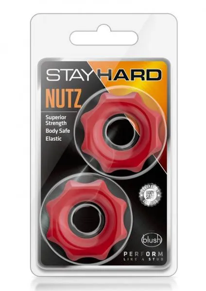 Blush Vibrators Stay Hard Nutz Red Blush Vibrators Stay Hard Nutz Red