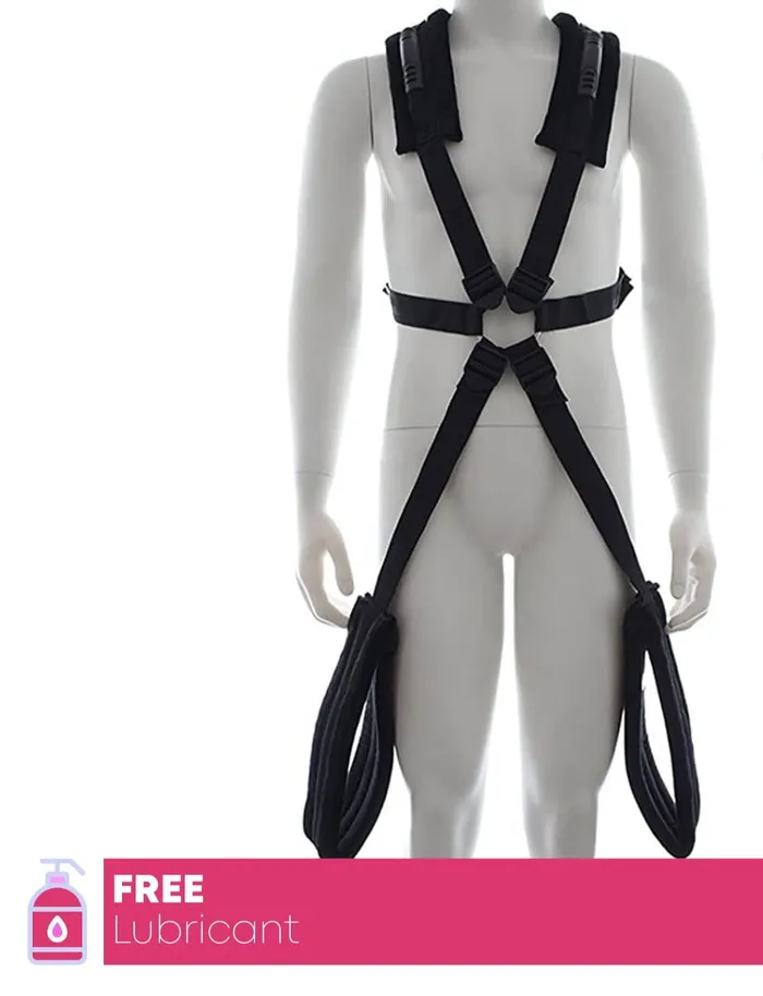 Couples Lovetwoo Soft Black Body Swing Harness Restraint Fantasy Fetish Bondage Sex Tool Uk Sold