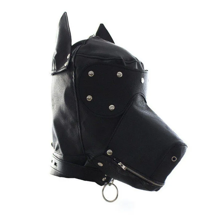 Hood Mask Dog Hood LaceUp Mask with Zipper Mouth Plesur IL Couples