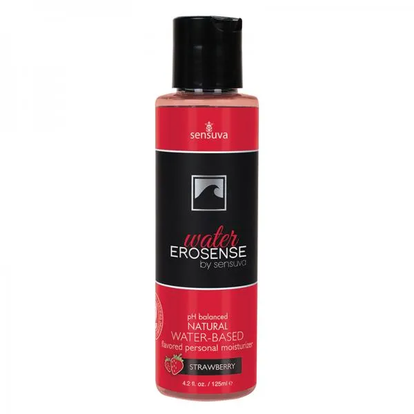 Lubricants Sensuva Erosense Water Strawberry Flavored Water Based Lubricant 42 Fl Oz Bottle