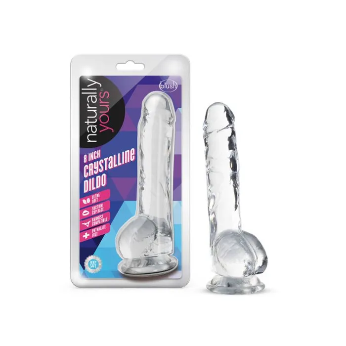 Naturally Yours 8 Crystaline Dildo Diamond Blush Novelties Dildos