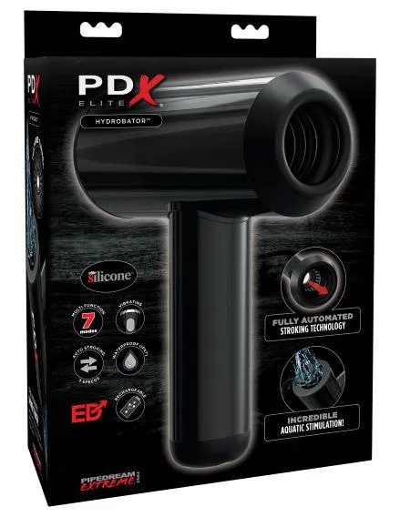 Pdx Elite Hydrobator Black Stroker Pipedream Male Sex Toys