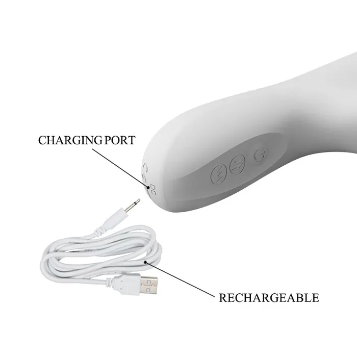 Pretty Love Thrusting Rotating Rabbit Vibrator Reese White Vibrators