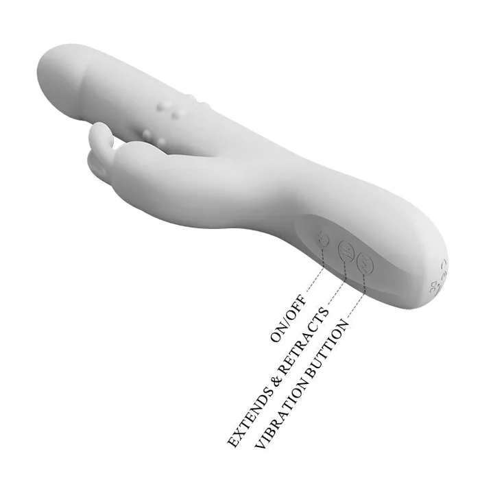 Pretty Love Thrusting Rotating Rabbit Vibrator Reese White Vibrators