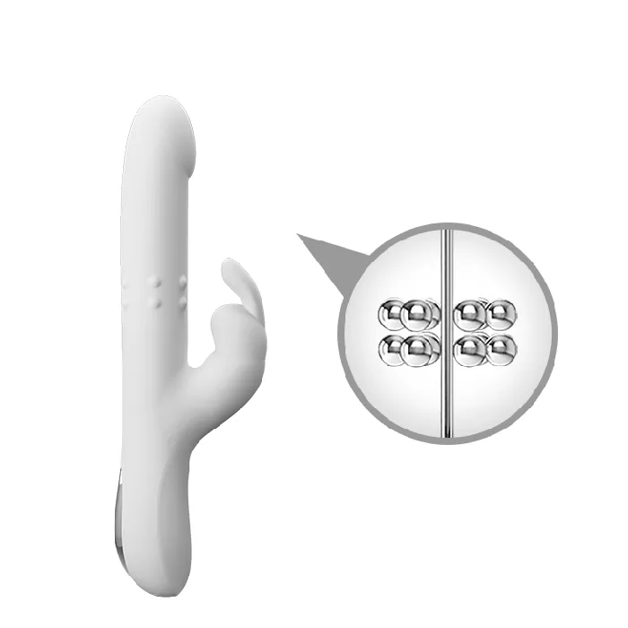 Pretty Love Thrusting Rotating Rabbit Vibrator Reese White Vibrators