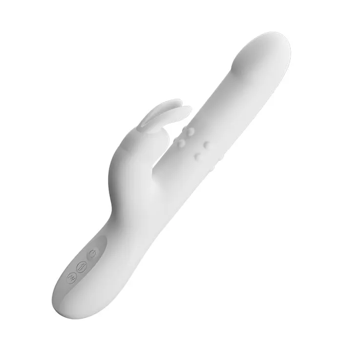 Pretty Love Thrusting Rotating Rabbit Vibrator Reese White Vibrators