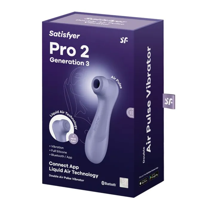 Pro 2 Gen 3 with Liquid Air Vibration and Bluetooth Lilac Satisfyer Male Sex Toys