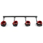 Saffron Spreader Bar Cuff Set RedBlack Sportsheets Anal