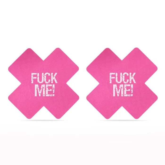 Vibrators Lovetoy FUCK ME Cross Pattern Nipple Pasties Twin Pack