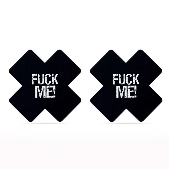 Vibrators Lovetoy FUCK ME Cross Pattern Nipple Pasties Twin Pack