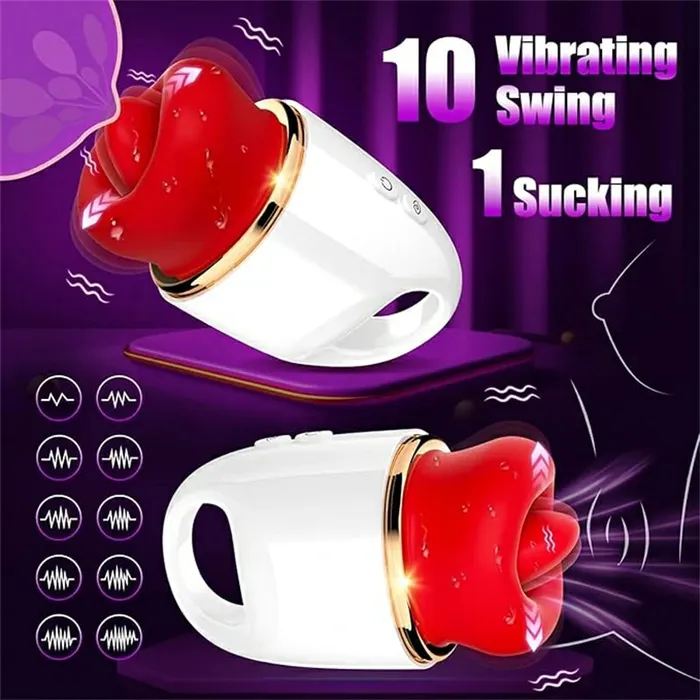 Vibrators OOTYEMO Red Lips Vibrating Oral Simulator