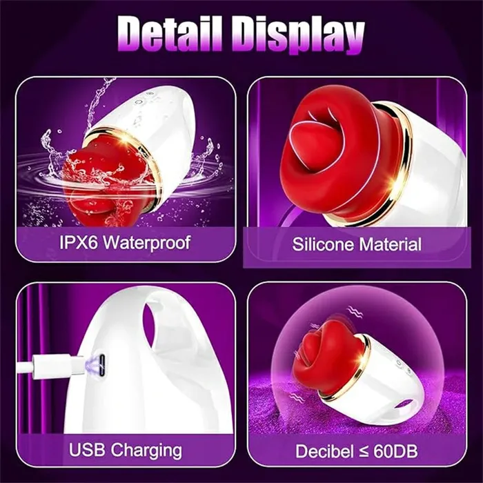 Vibrators OOTYEMO Red Lips Vibrating Oral Simulator