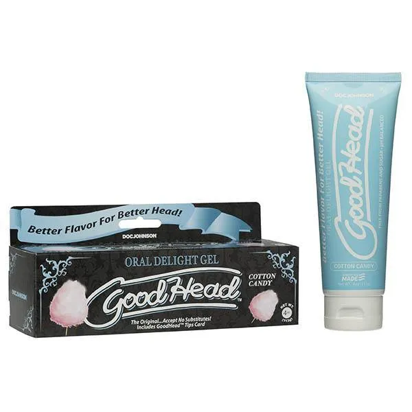 Doc Johnson Enhancers GoodHead Oral Delight Gel Cotton Candy 113 g Tube