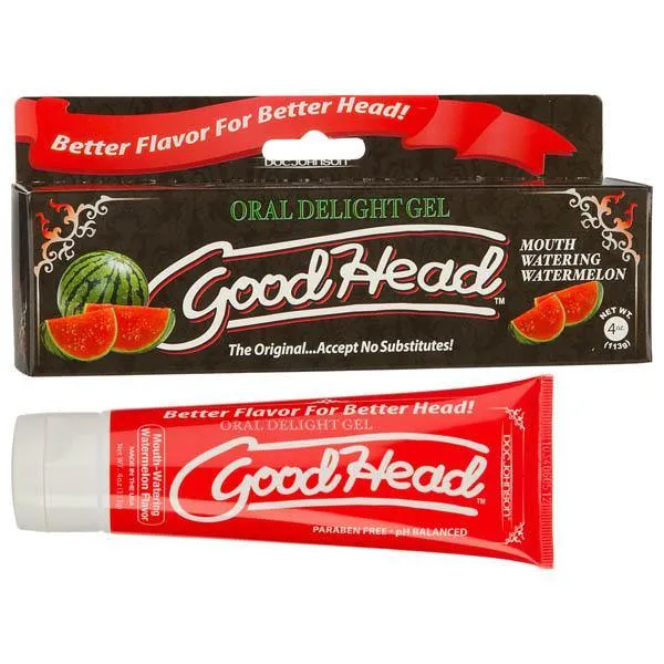 GoodHead Oral Delight Gel Watermelon 113 g Tube Doc Johnson Enhancers