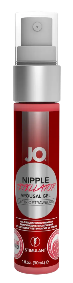 Nipple Clitoral Toys JO Lubricants JO Nipple Titillator Strawberry Stimulant 1 floz 30 mL