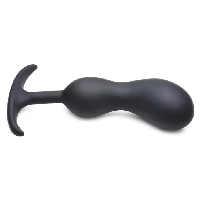 Silicone Prostate Stimulator Weighted Heavy Hitters 74 Black XR Brands Anal