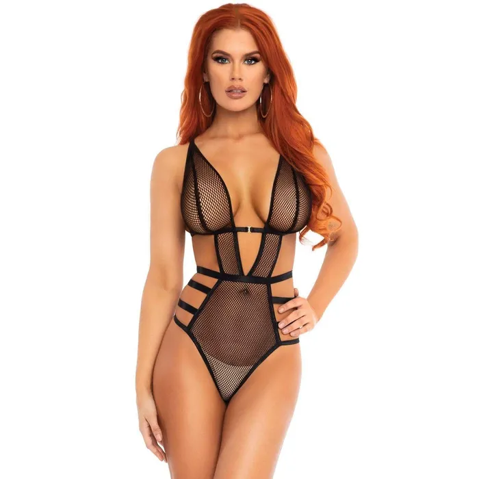Vibrators Leg Avenue Lingerie Leg Avenue Fishnet Strappy Gstring Teddy