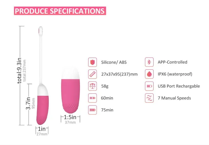 Vibrators Magic Motion Vini App Control Love Egg Magic Motion