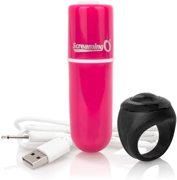 Vibrators Screaming O Screaming O Charged Vooom Pink Remote Control Bullet Vibe