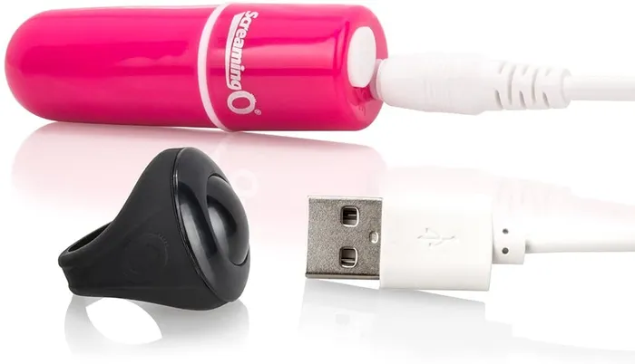 Vibrators Screaming O Screaming O Charged Vooom Pink Remote Control Bullet Vibe