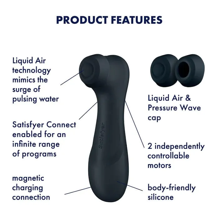 Satisfyer Pro 2 G3 Liquid Vibration Clitoral Stimulator Dark Grey Satisfyer Vibrators