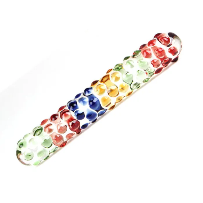 SexyPlay Glaze 17cm Crystal Glass Anal Plug Thruster Dildo Elegant Colorful Design Anal